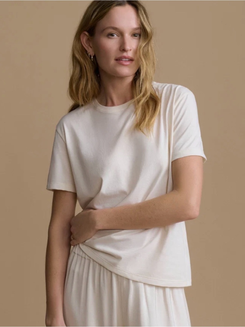 JENNI KAYNE Clean Classic Tee Ivory